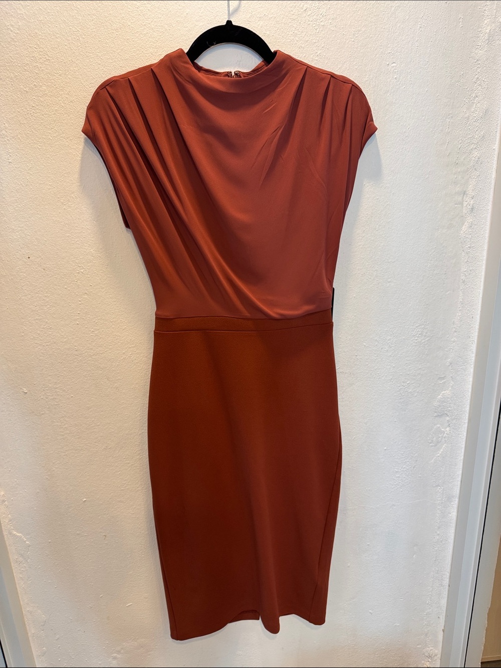 Express Rust-Red Midi Dress